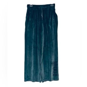 🍄 WICKED Green Velvet Wide-Leg Pants, Size M